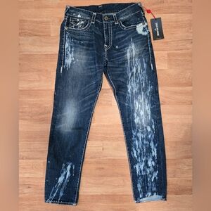 True Religion Jeans Men's Geno Flap Super T Relaxed Slim Size 33 NWT